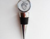 Vintage Anatomical Heart  Wine Stopper, or choose your body part