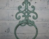 Shabby Chic Towel Ring / Cottage Decor / Bathroom/ Towel Hanger / Rack /Bathroom hook / Fixture / Shabby Chic Decor