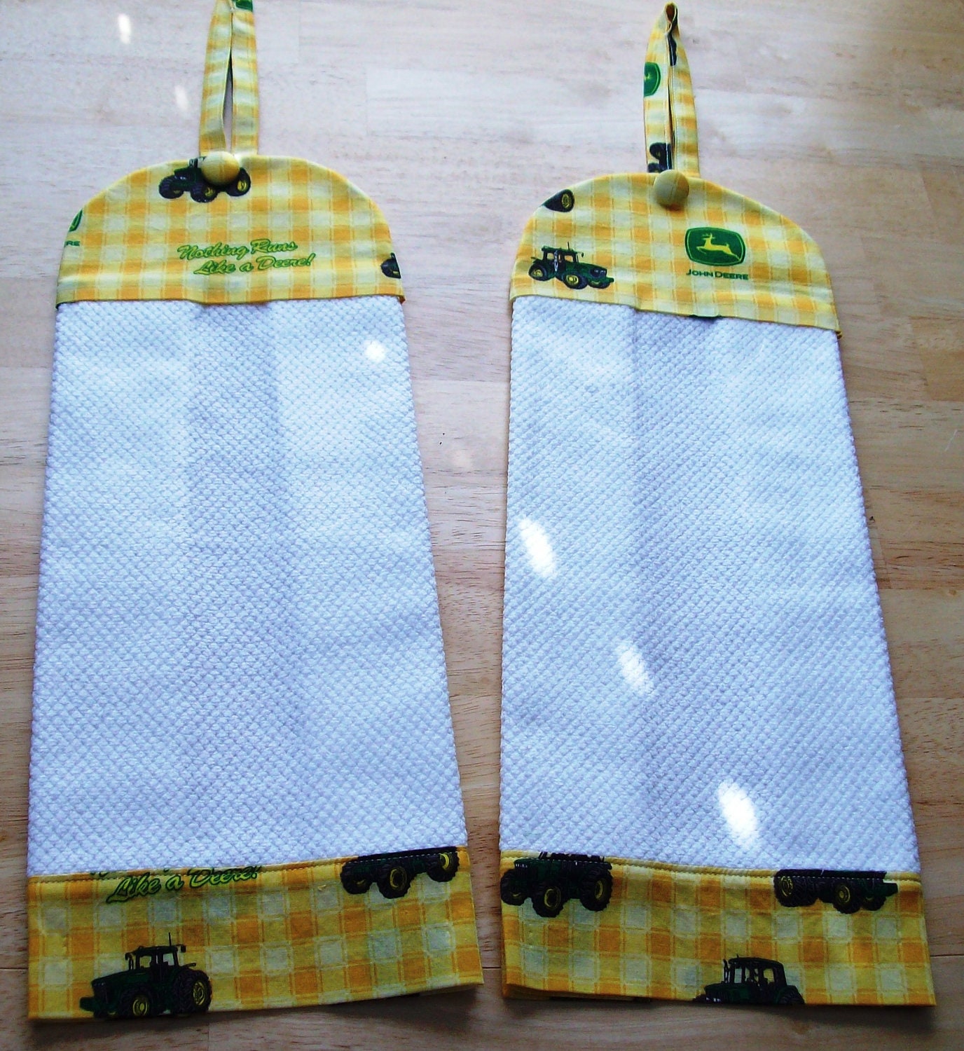 John Deere Kitchen Towels 2 New Handmade by CelestesBoutique