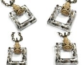 Steampunk Necklace Shards and Shrapnel No 2 Square by Dr Brassy Steampunk