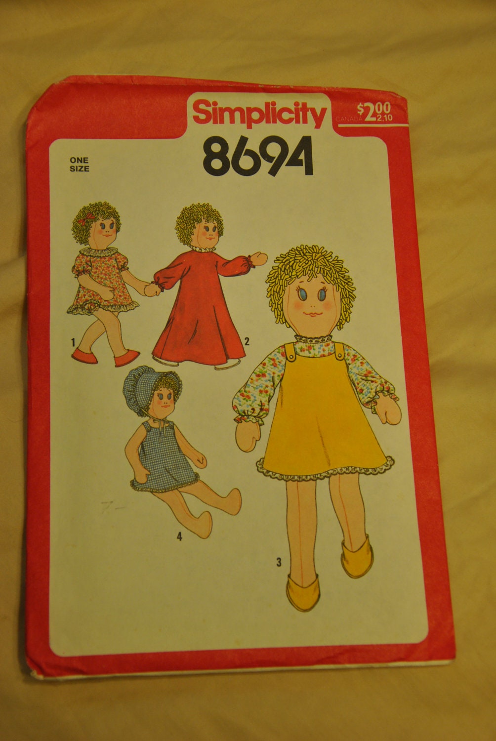 Vintage Doll Pattern 8694