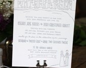 Steele - Letterpress Wedding Invitation Suite