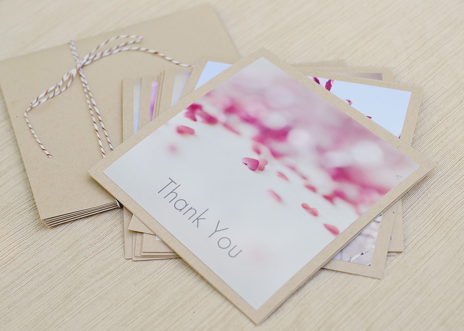 Thank you - set of 6 - 5x5 note cards -envelopes included -gifts