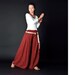 Elegant Linen Wide Leg Pants - Deep Red - Women Dress  (R)
