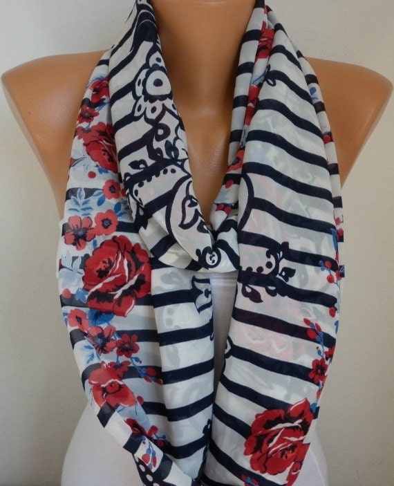 Infinity Scarf Shawl Circle Scarf  Loop Scarf Summer Scarf Gift -fatwoman
