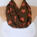 Heard - Infinity Scarf Shawl Circle Scarf Loop Scarf Gift -fatwoman - LOVE - Heart