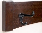 Arts and Crafts / Mission 18 Inch 3 Cast Iron Hook Coat Rack