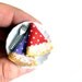 Polymer Clay Food: Crepes in Red and Purple Polka Dot Napkin Ring - Mini food Jewelry - Faux Food