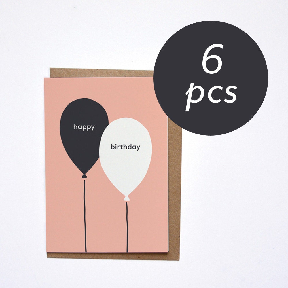 HAPPY BIRTHDAY Set of 6 cards w/ envelopes