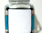 Handpainted Treat Jar Dog Foot Prints and Daisies With Hand Painted Portrait of Your Dog or Dog Breed of Your Choice