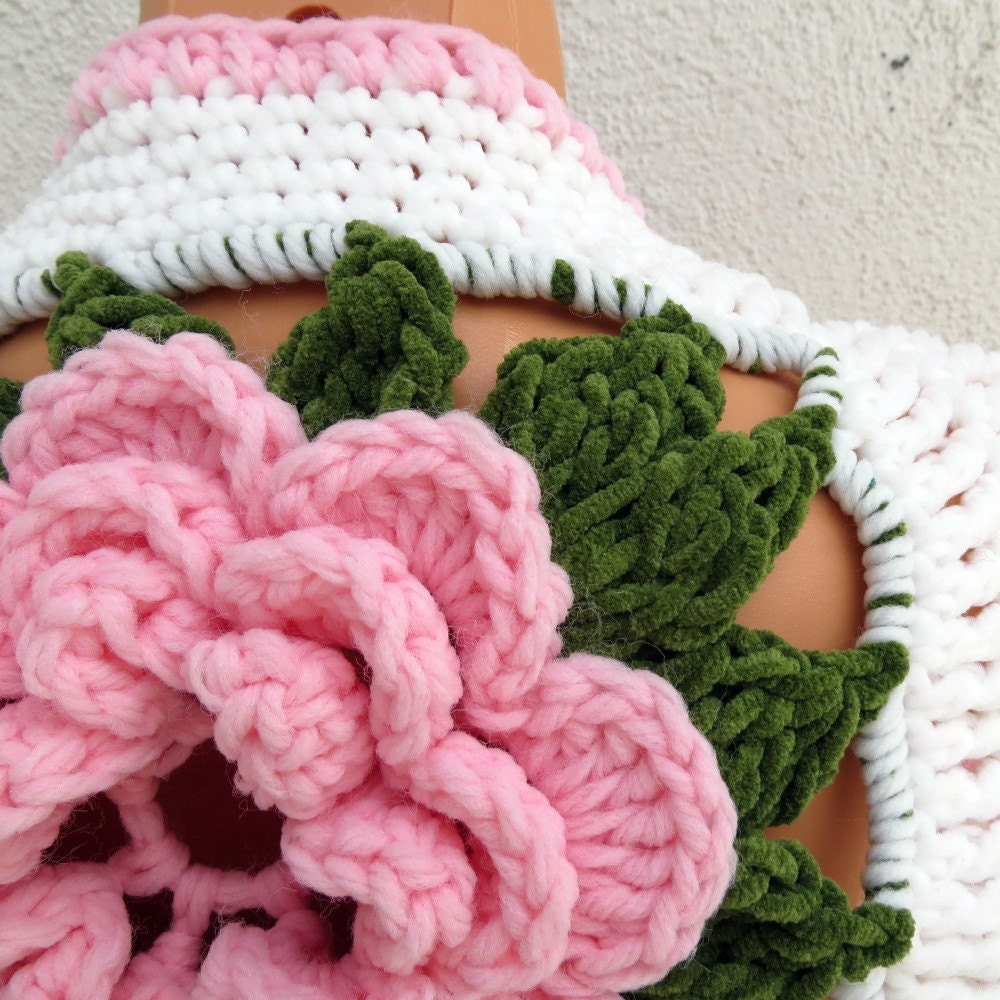 PINK MEGA ROSE Shrug - child 3-6 - fits up to a 22 inch chest