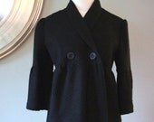 Black Jacket with  Bell Sleeves and Black Buttons - Ready to Ship