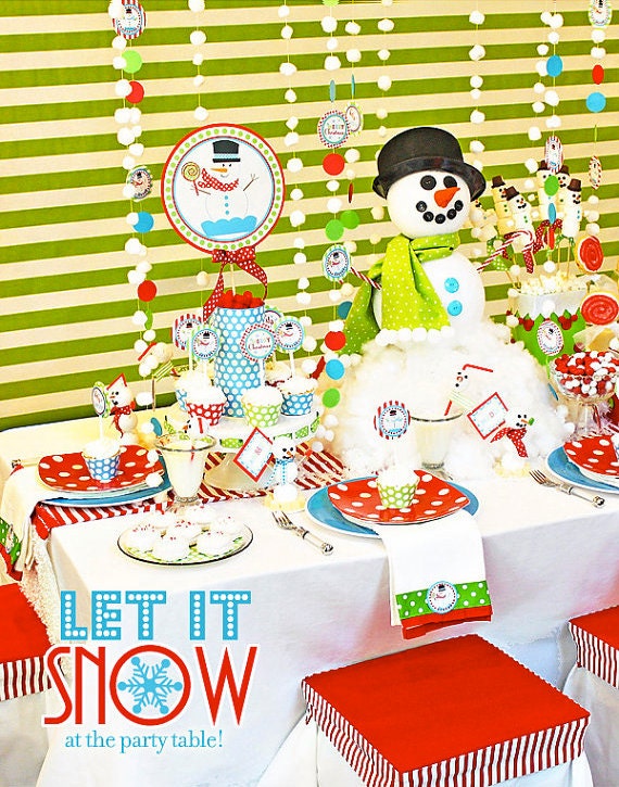 Snowman Party - Winter ONEderland Birthday - Winter Wonderland birthday Printable set by Amanda's Parties To Go