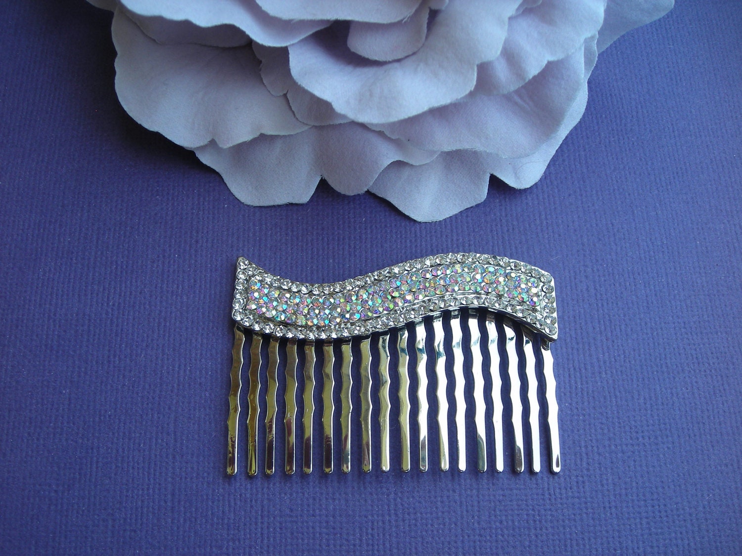 ADALLE   Art Deco AB Wave Hair Comb