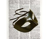 Sexy Black Mask on a Vintage Dictionary Page