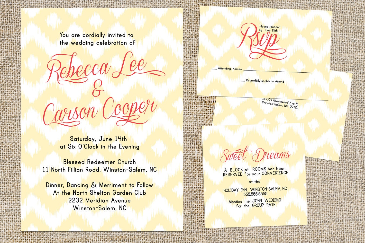 Ikat Wedding Invitations