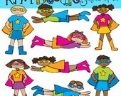 INSTANT DOWNLOAD Super Heros Digital Clip art clipart