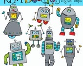 COMBO Robot Rumba Digital  Clip Art