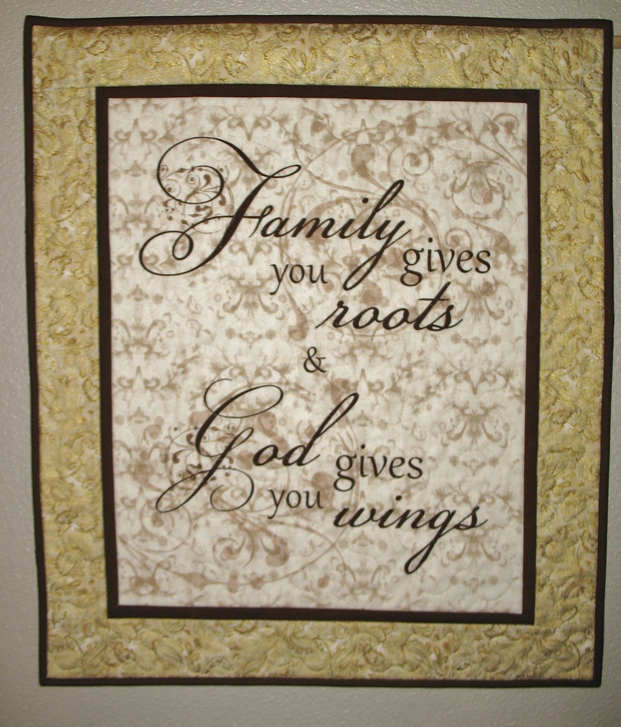 Family Wall Hanging or Table Topper fabric from Timeless Treasures and R. Kaufman