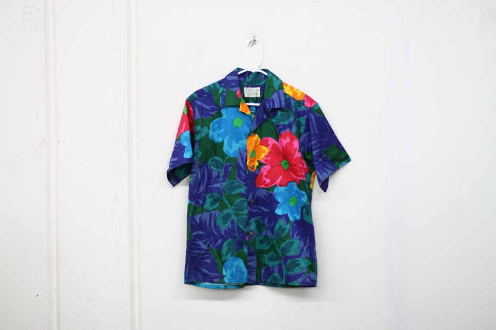 60's Vibrant Pop Art Hawaiian Shirt