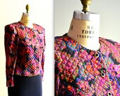 Paisley Quilted Jacket Size Medium// Vintage Paisley Jacket Size Medium