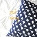 Designer Decorative Pillow Cover - Sailboats in Navy - 18 inch - Throw Pillow Cover