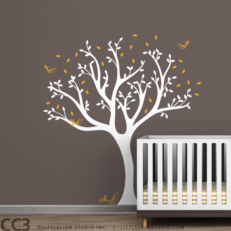 Tweet Tree Wall Decal - Birds tree decal - Kids Room Wall Decor