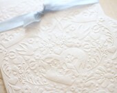 Gift Bags Embossed Birds and Hearts White Paper Bags: Set of 10 Glassine Lined Candy Buffet Bags Wedding Favors Baby Showers Bridal Showers
