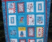 Dr Seuss "Cat In the Hat" Baby or Toddler  Unisex Quilt