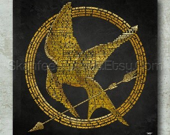 Hunger Games Quotations Art Print - Print Only