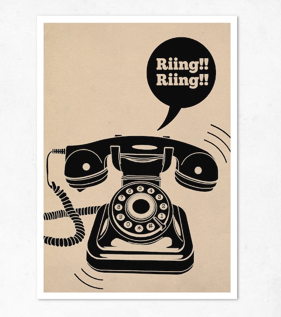 Large illustration print 11.70 x 16.50 (A3). Riing Riing. (Special spring offer: Get a geometric poster for free)