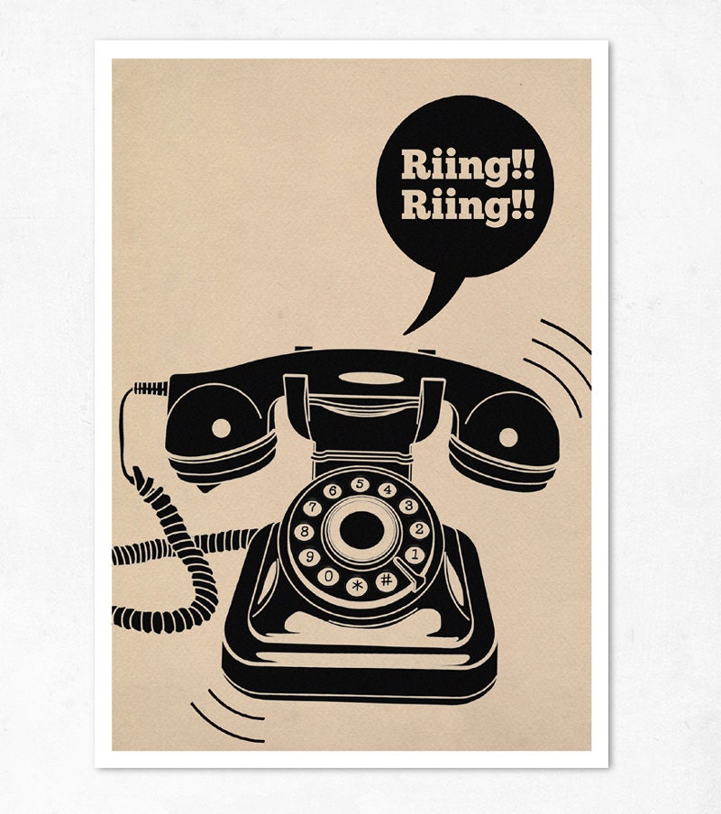 Large illustration print 11.70 x 16.50 (A3). Riing Riing. (Special spring offer: Get a geometric poster for free)