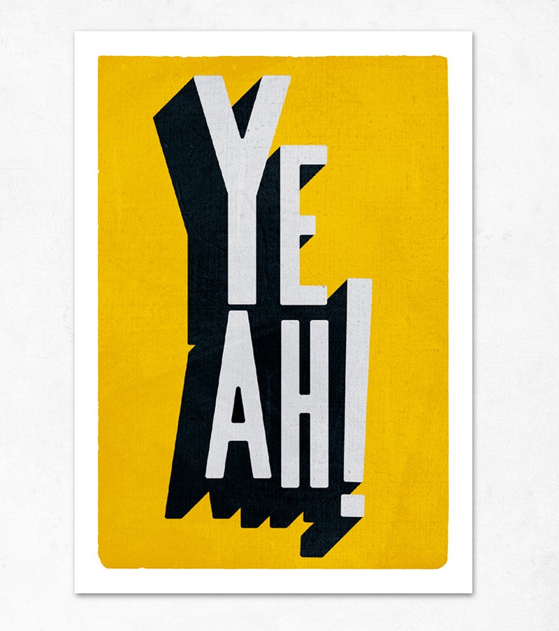 Yeah, yellow version. Large illustration print 11.70 x 16.50 (A3). (Special spring offer: Get a geometric poster for free)