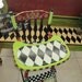 ON SALE - Vintage Painted High Chair Funky Whimiscal