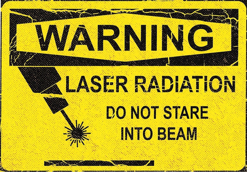 Think Safety: Laser (James Bond inspired Silkscreen Print) - 10" x 7"