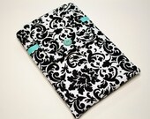 Custom ipad mini case, Kindle Fire Case, Nook, Ereader Case, Ereader Sleeve, Nook Simple Touch Sleeve, Fabric Kobo Cover-Splash of Teal