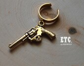 CLEARANCE Gold Pistol Ear Cuff