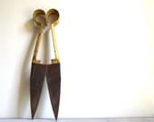 Vintage Sheep Shears Rare Farm Find Original Paint Antique Industrial Farmhouse Home Decor Mustard