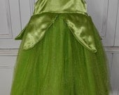 Tinkerbell Halloween Costume Dress Fairy Green Glitter Boutique Size 2T 3T 4T 5 6