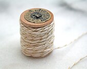 Bakers twine, gold and white.  Twinery baker's twine in Gold Shimmer.  10 yds on a vintage spool.