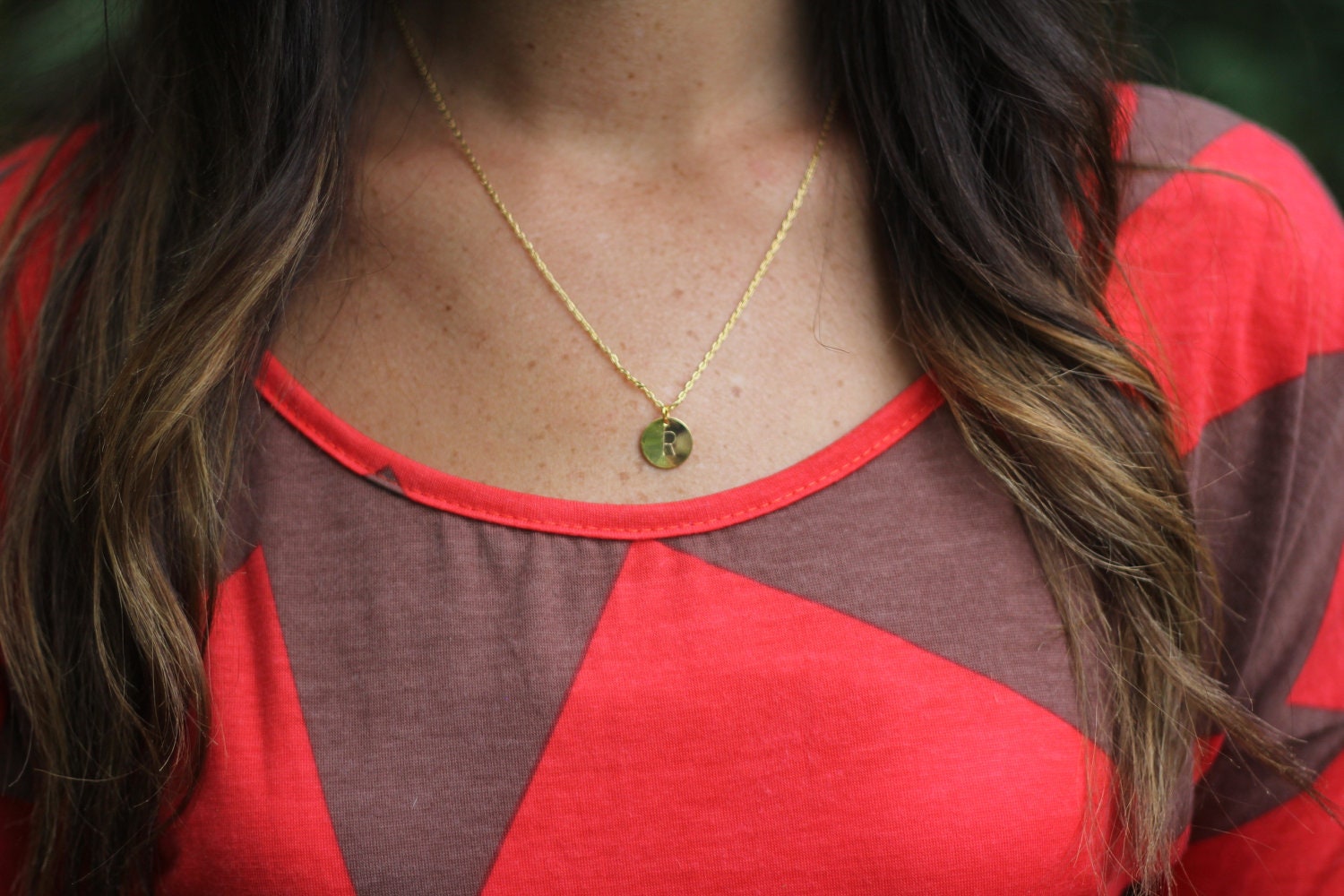 Gold Personalized Monogram Necklace