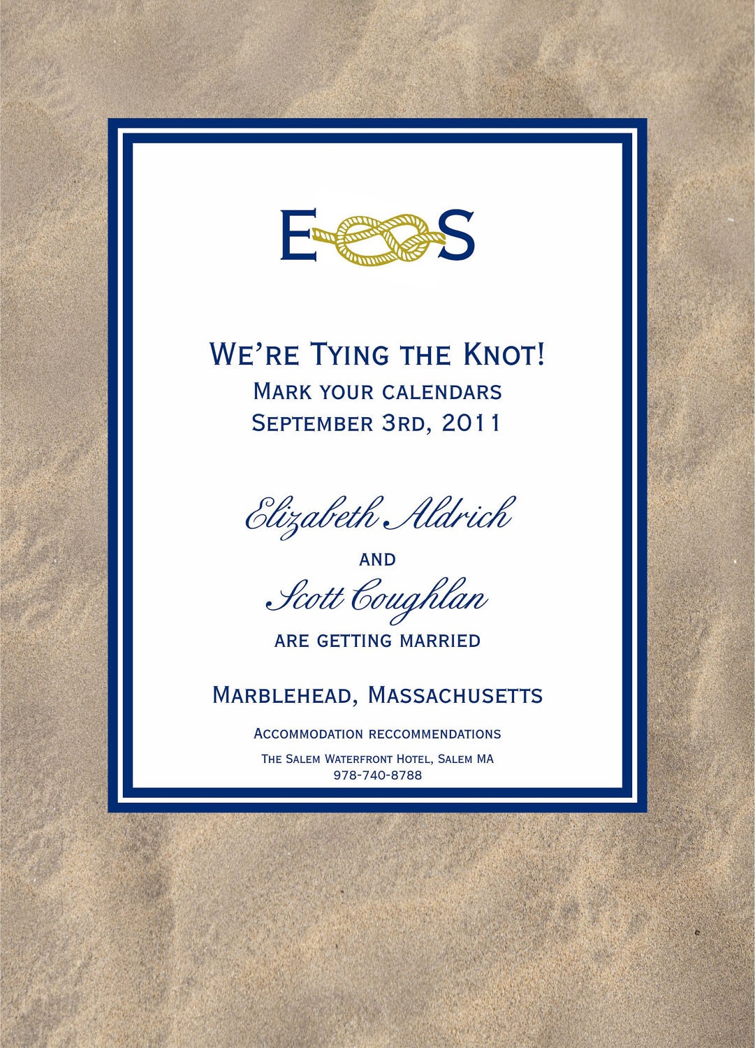 Rope initial save the dates