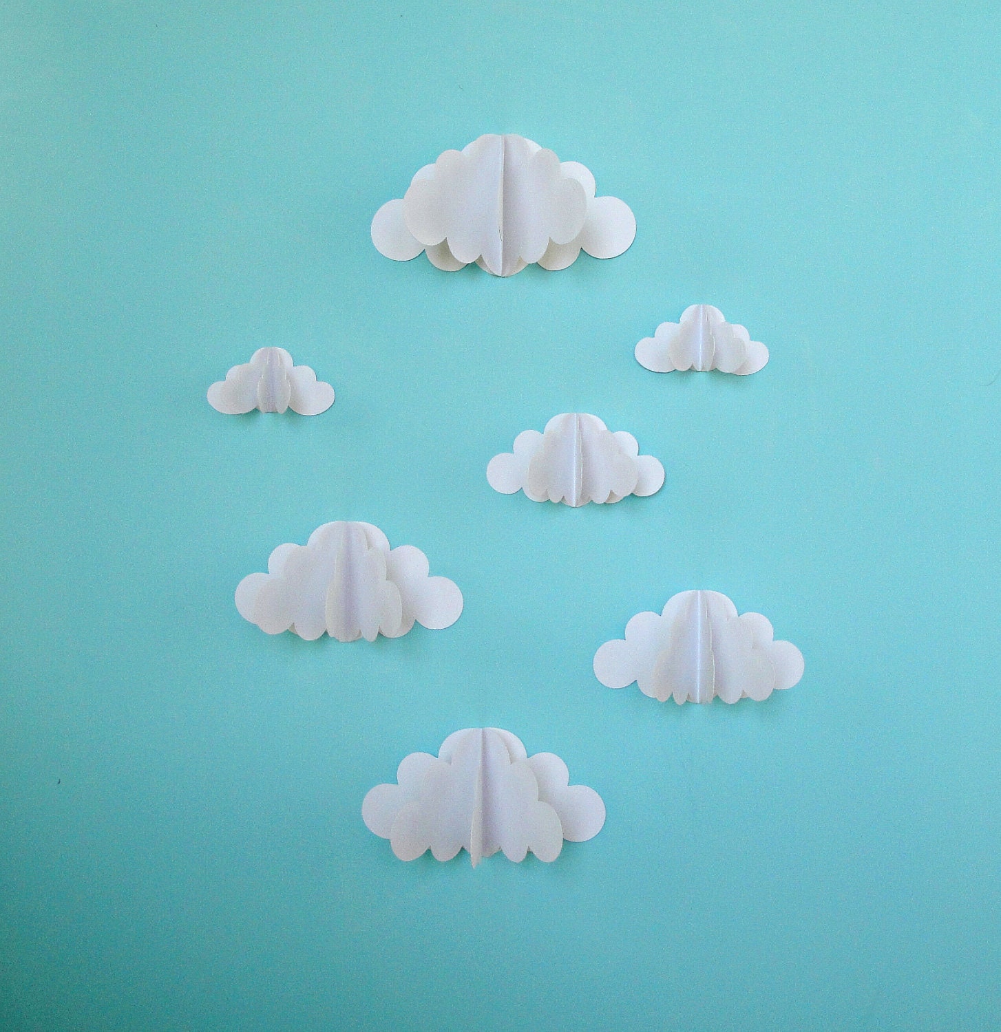 3D Paper Wall Clouds - 3D Paper Wall Art/Wall Decor/Wall Decals