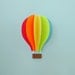 Hot Air Balloon Wall Decal, Paper Wall Art, Wall Decor, 3D Wall Art
