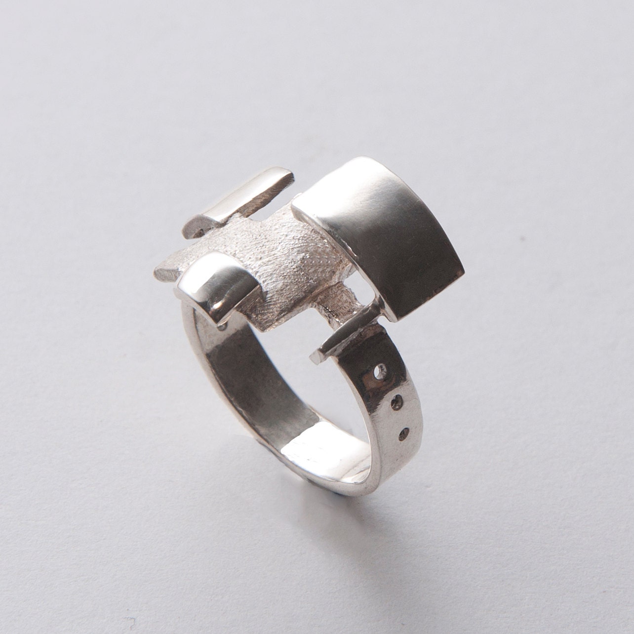 Arch Ring - Sterling Silver Ring, Mens Ring, Sterling Silver Band, Avant garde