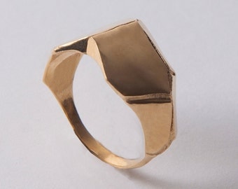 Parched Earth No.1 - 14K Gold Ring , unisex ring , wedding ring , wedding band , mens ring