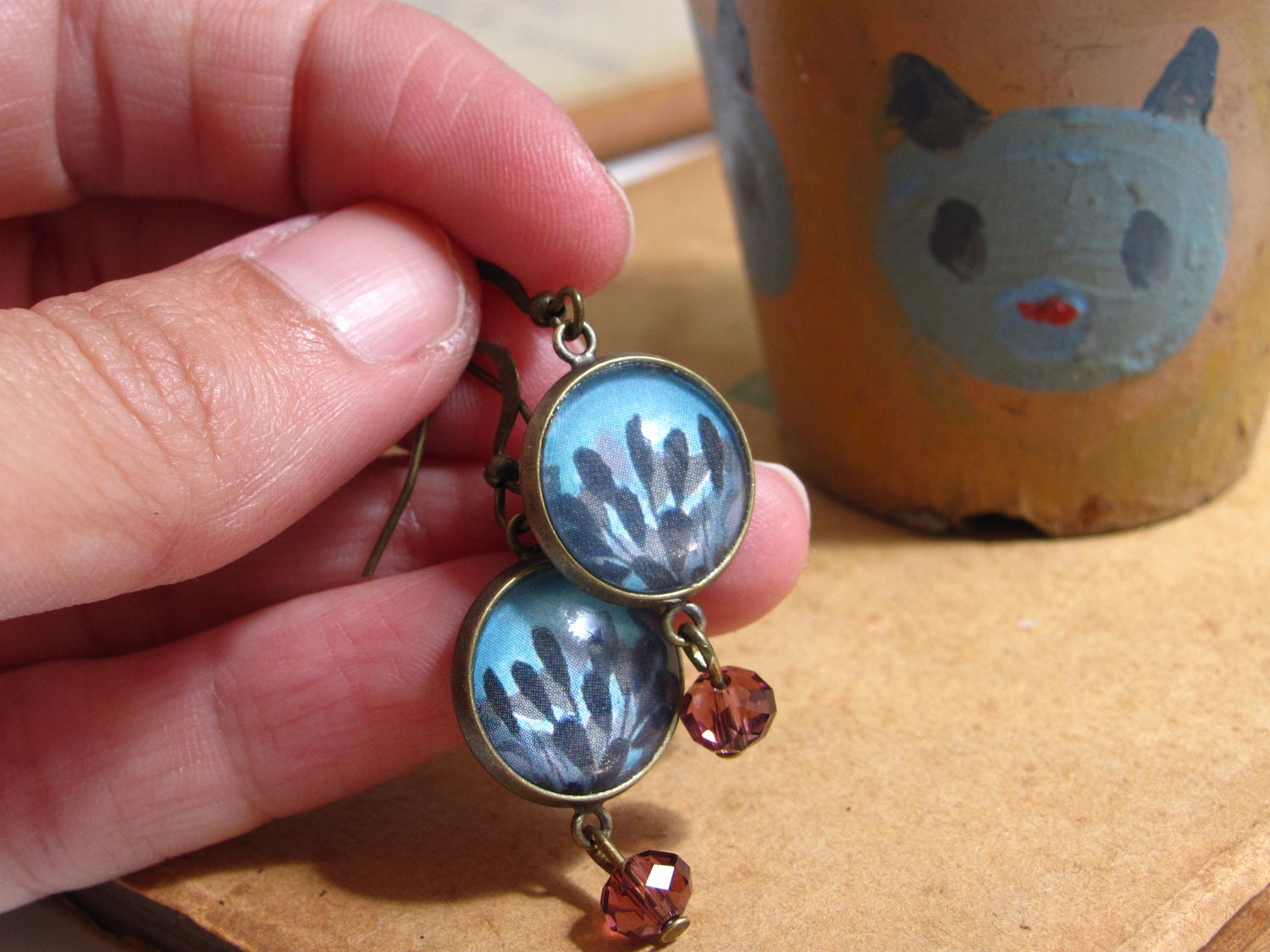 illustrated earrings