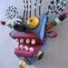 Mini Mask 20, Original Found Object Sculpture, Wall Art, by Fig Jam Studio