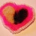 Needle Felted Heart Brooch
