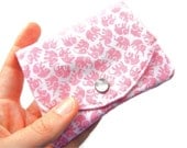 Card Wallet / IPod Case / ID Holder - Pink Elephants